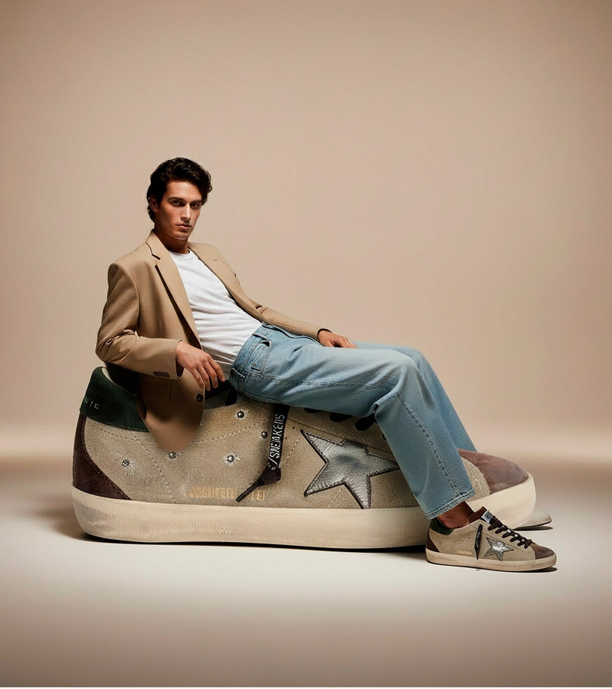 Tenis Golden Goose Super Star Suede Embroidery Laminated Star Hombre GOLDEN GOOSE TENIS Malva CO