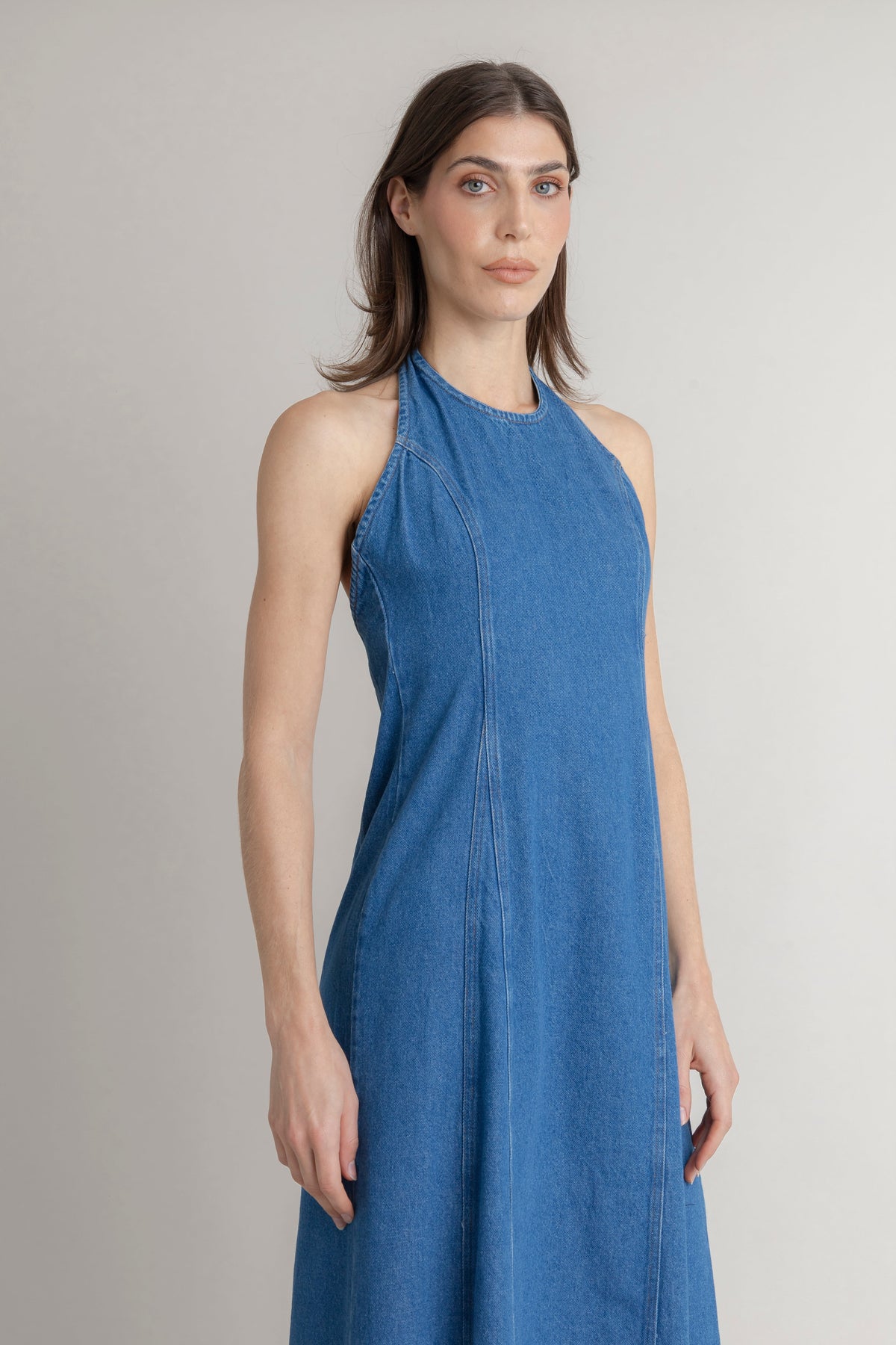 Maxi Vestido De Jean COMMON AREA MAXI VESTIDOS Malva CO