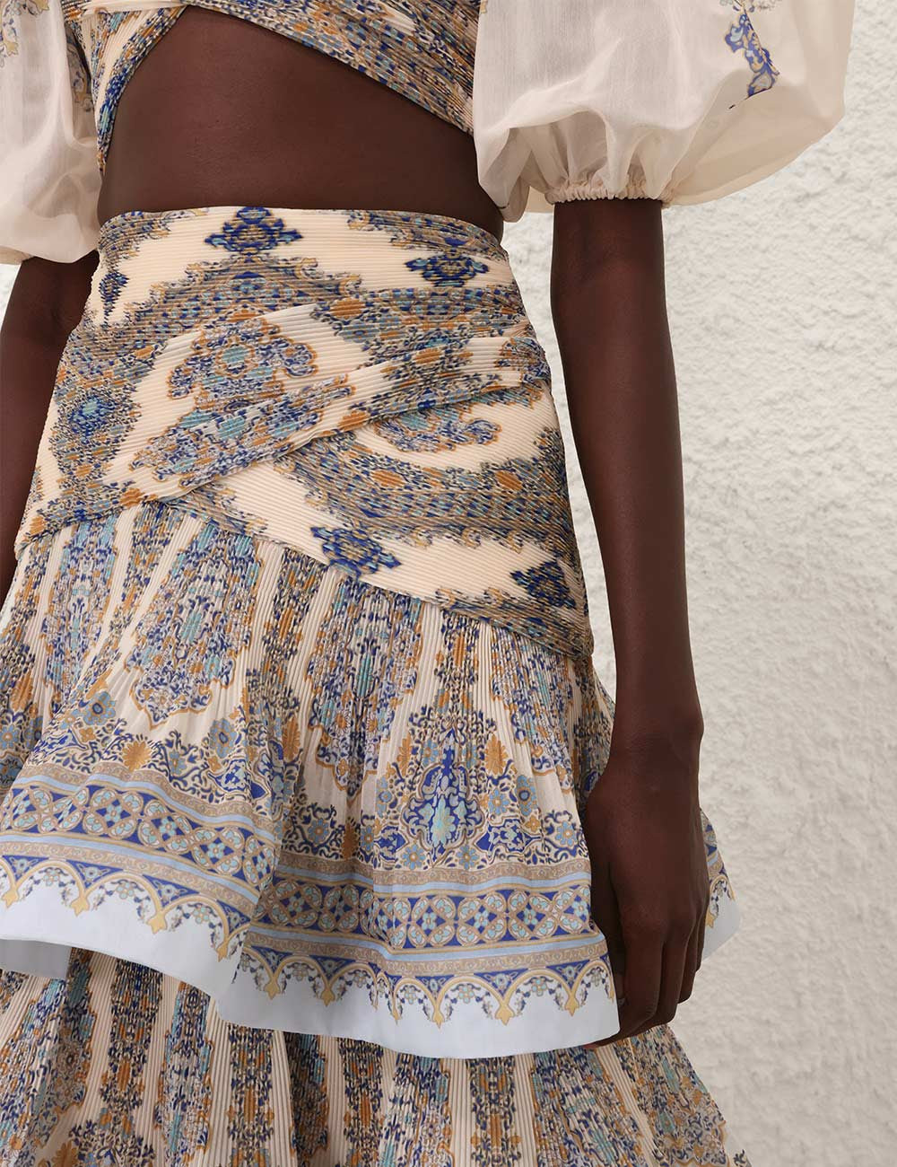 Falda Tiered Pleated ZIMMERMANN MIDI FALDAS Malva CO