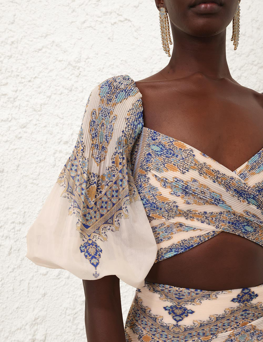 Crop Top Pleated Bodice ZIMMERMANN CROP TOP Malva CO