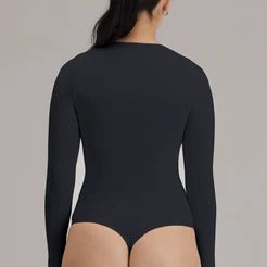 Body Seamless Manga Larga Gris Plomo Lxl