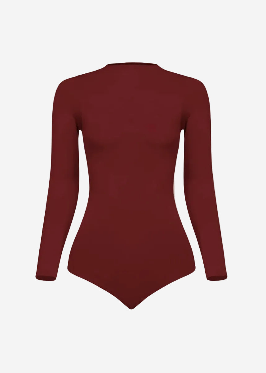 Body Seamless Manga Larga Malbec Lxl