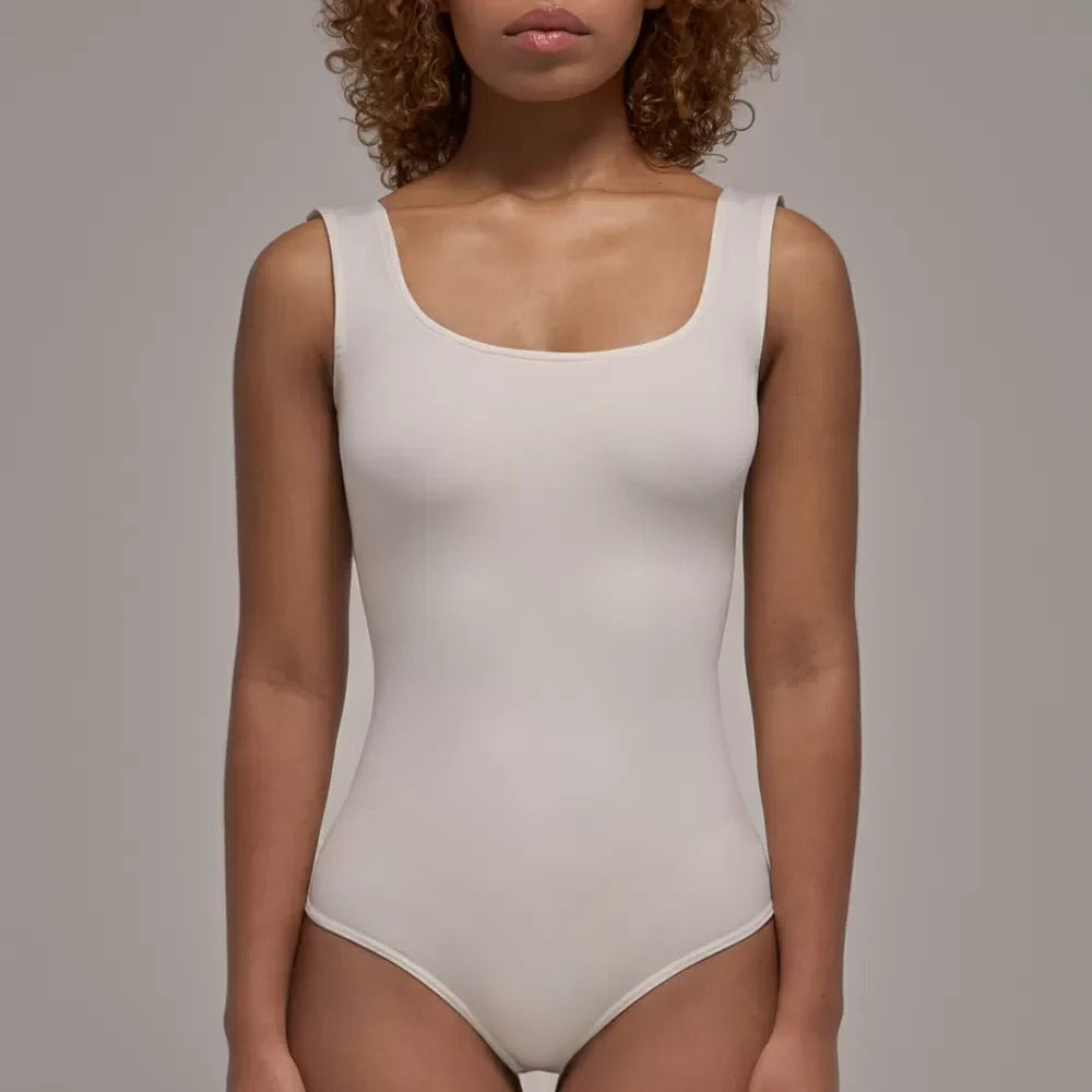 Body Escote Profundo Marfil Lxl