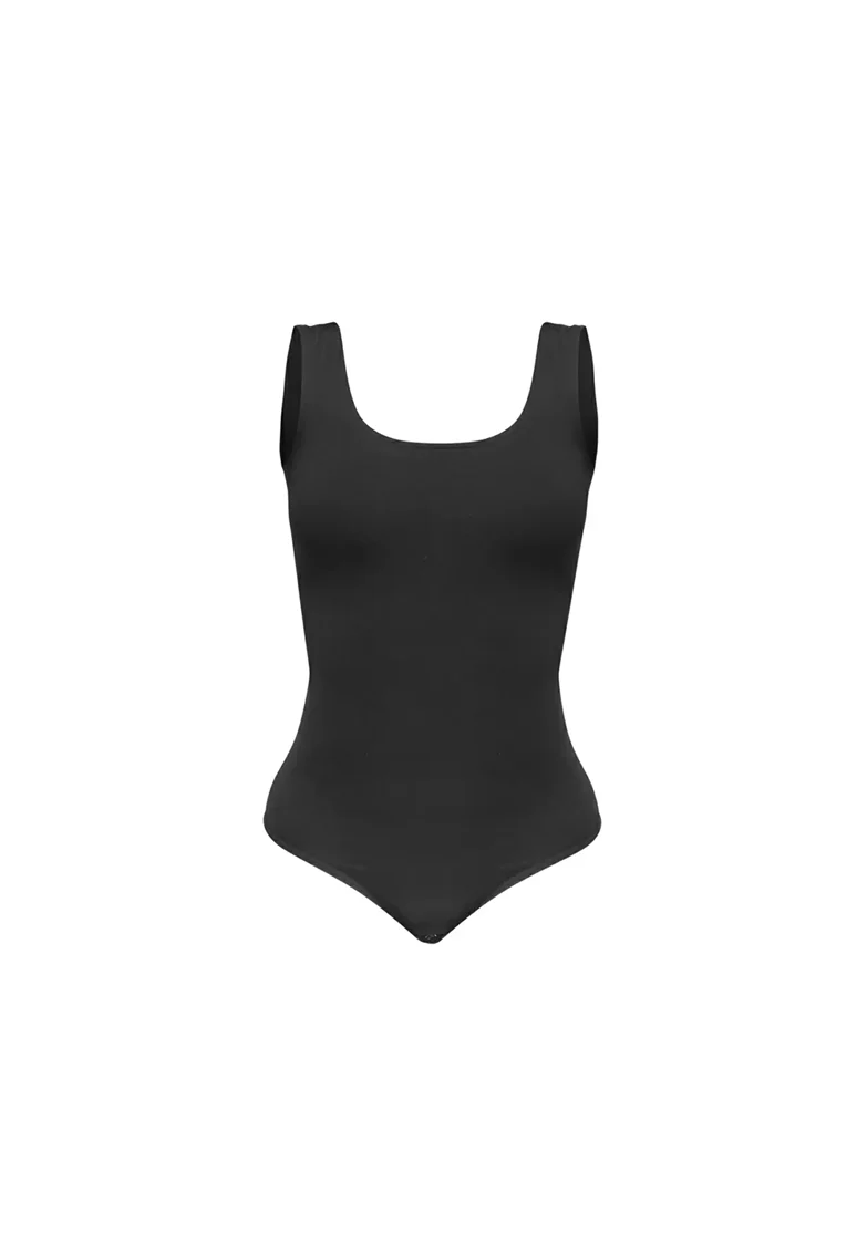 Body Escote Profundo Negro Lxl