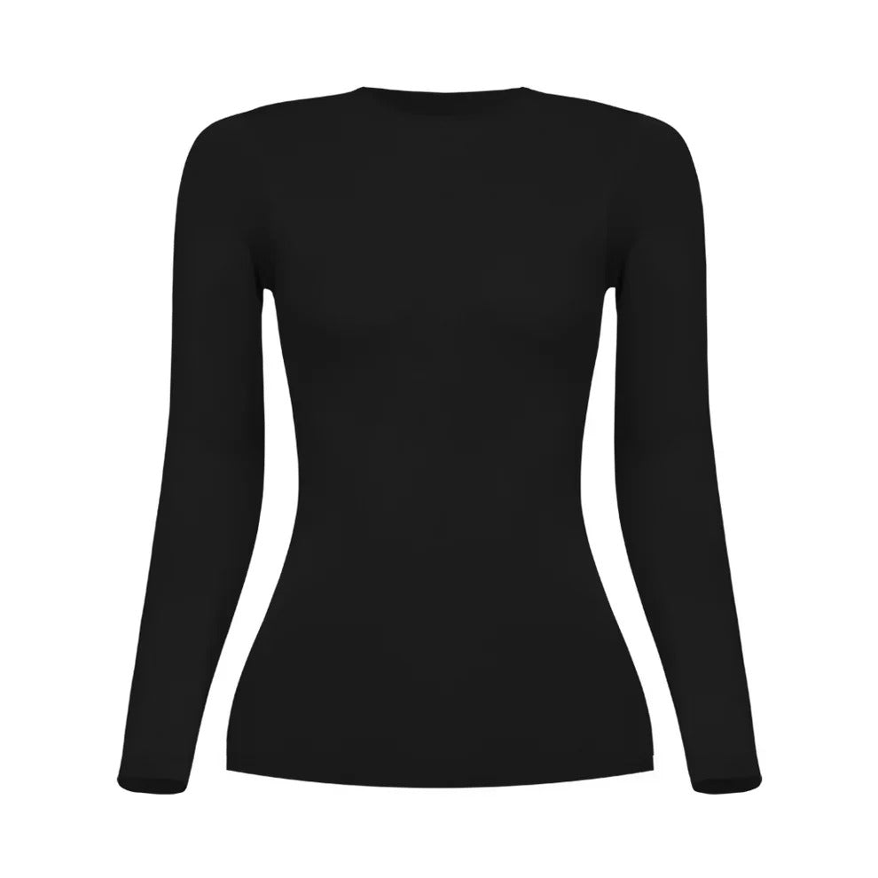 Camiseta Second Skin Manga Larga Negrolxl