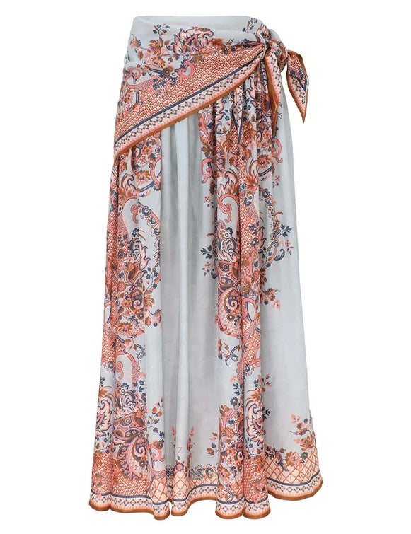 Aster Scarf Midi Skirt