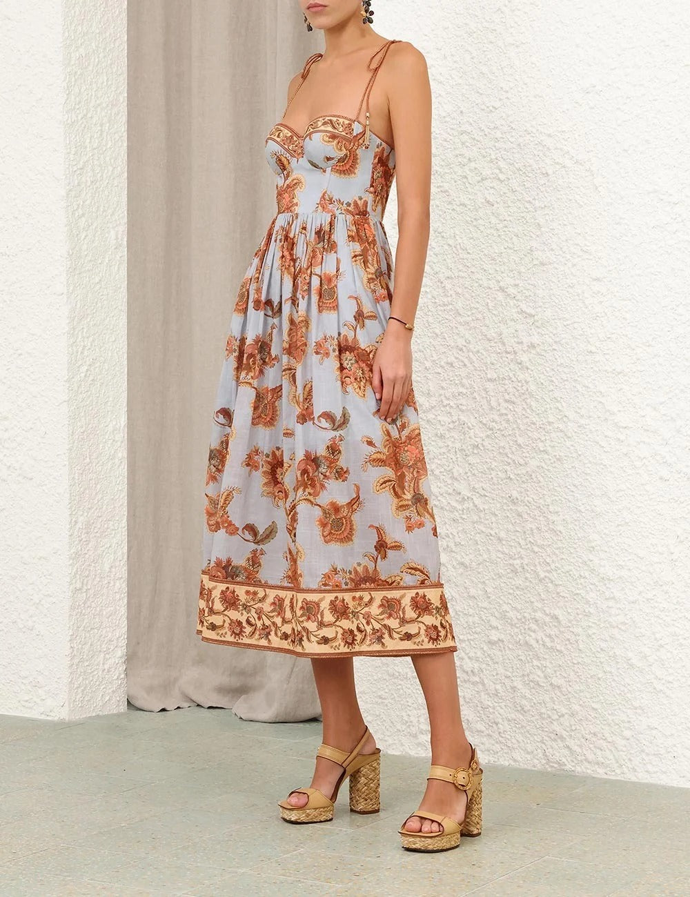 Aster Corset Midi Dress