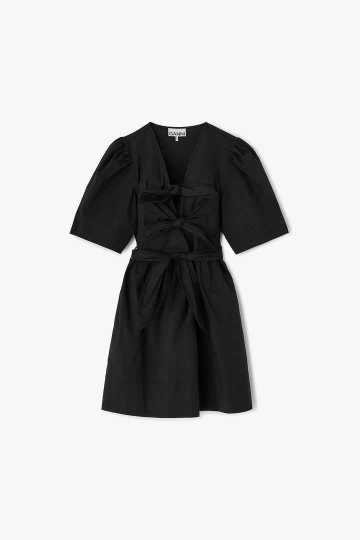 Mini Vestido Tie Strap Stretch Cotton