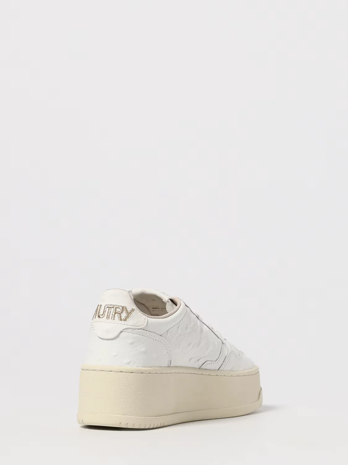 Platform Low Wom Leat Ostry White