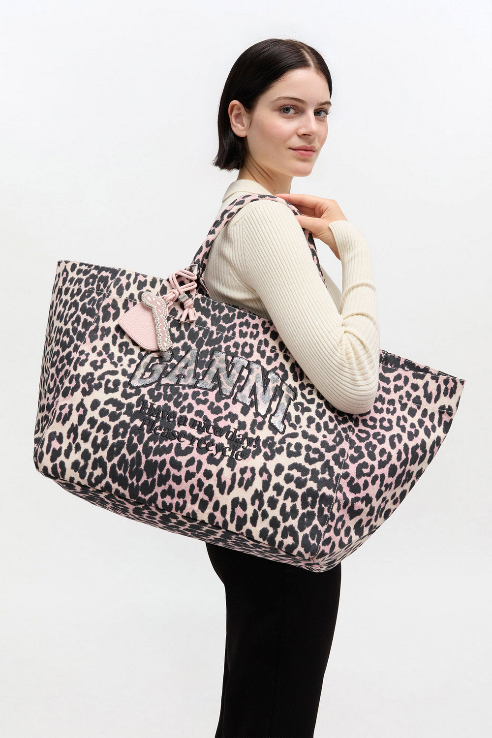 Bolso Shopper Xxl Printed Sequin GANNI BOLSOS Y CARTERAS Malva CO