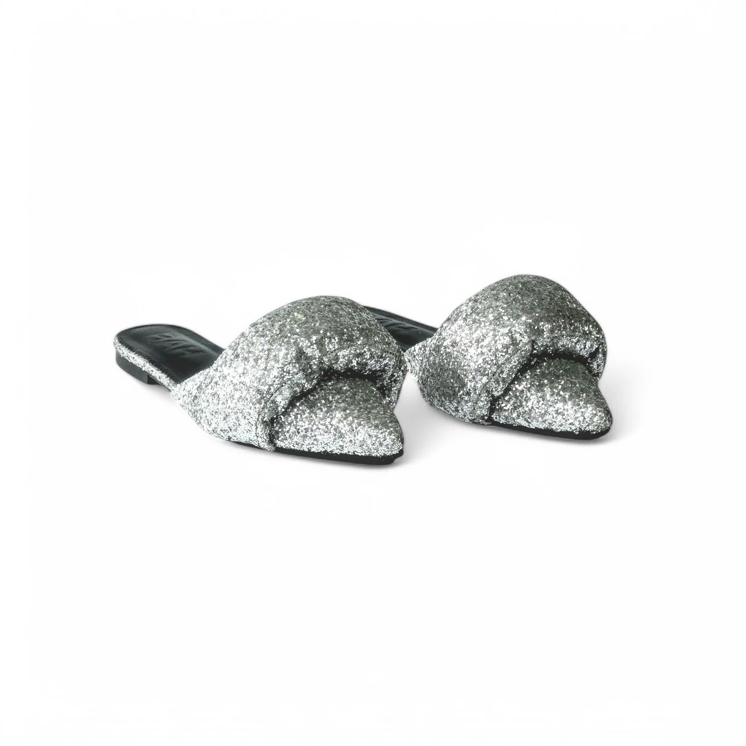 Calzado Bailarinas Glitter Plata