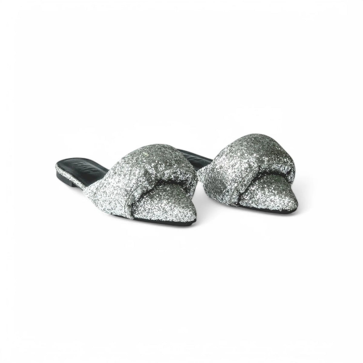 Calzado Bailarinas Glitter Plata