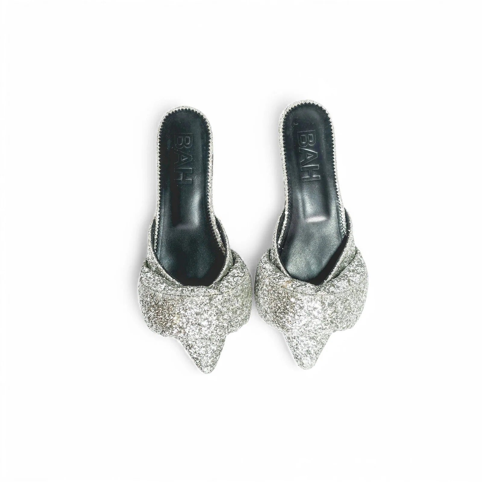 Calzado Bailarinas Glitter Plata