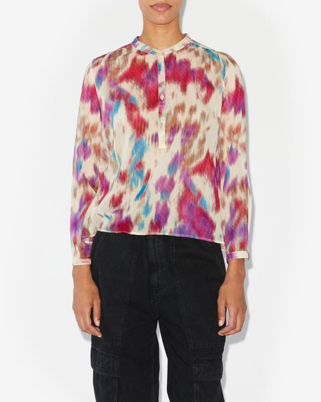 Blusa Maria Beige Raspberry