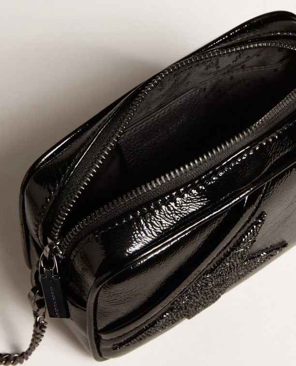 Mini Star Bag De Piel Negra Con Estrella Con Cristales Swarovski GOLDEN GOOSE CRUZADOS Malva CO