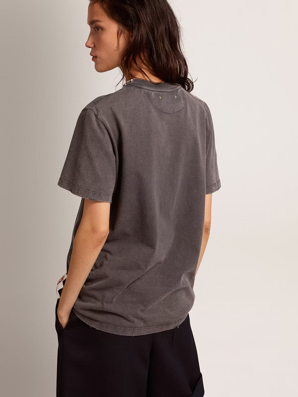 T-Shirt Golden Goose Distress Mujer GOLDEN GOOSE T-SHIRT Malva CO