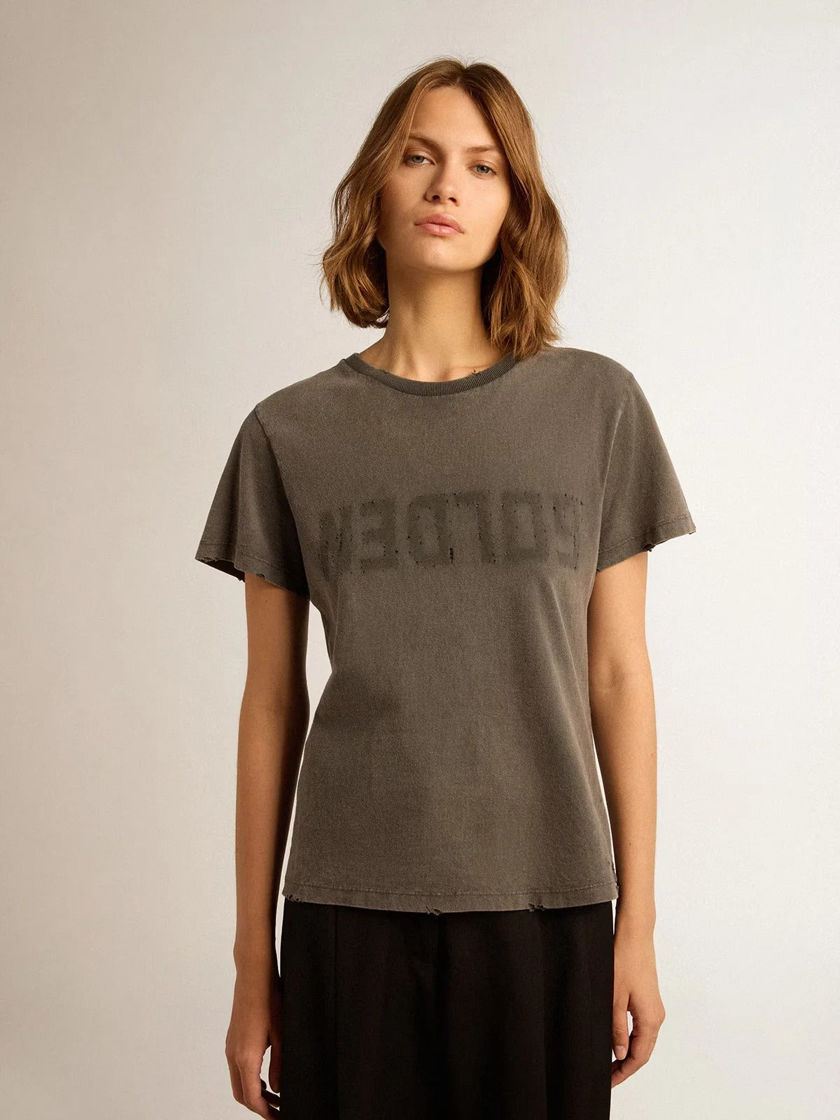 Camiseta Golden Goose Distressed
