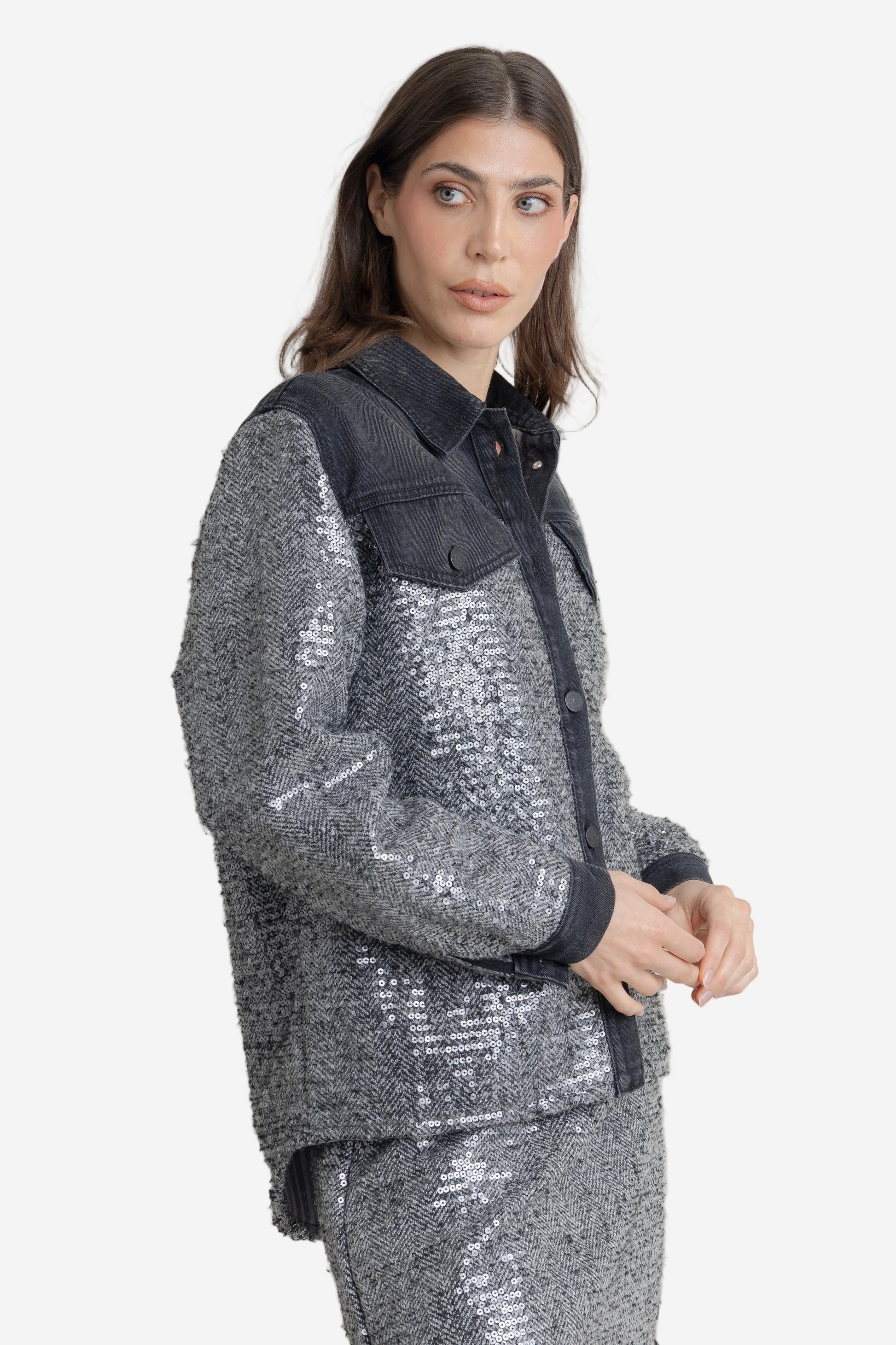 Chaqueta Shiny Tweed