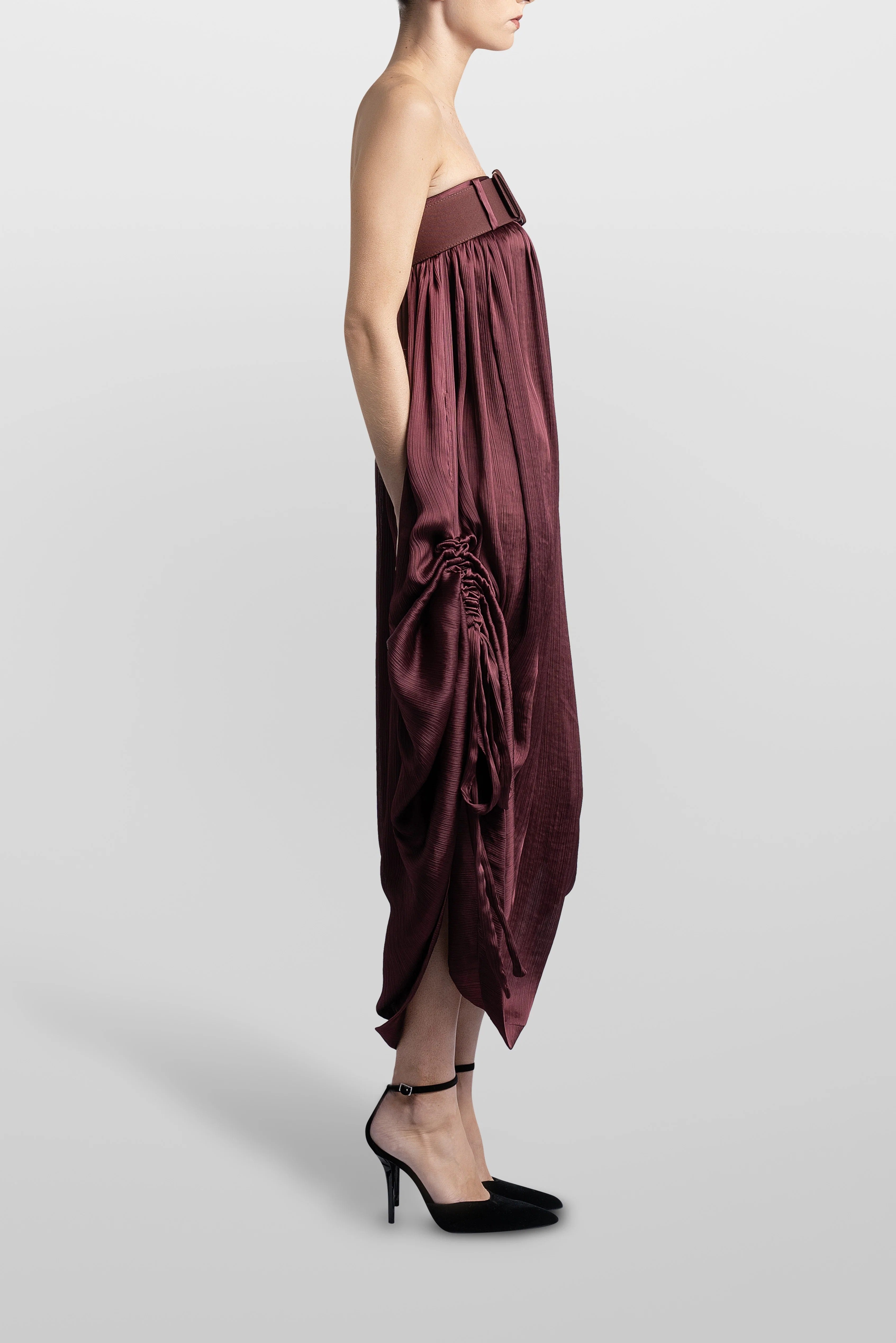 Maxi Vestido Balloon En Textura