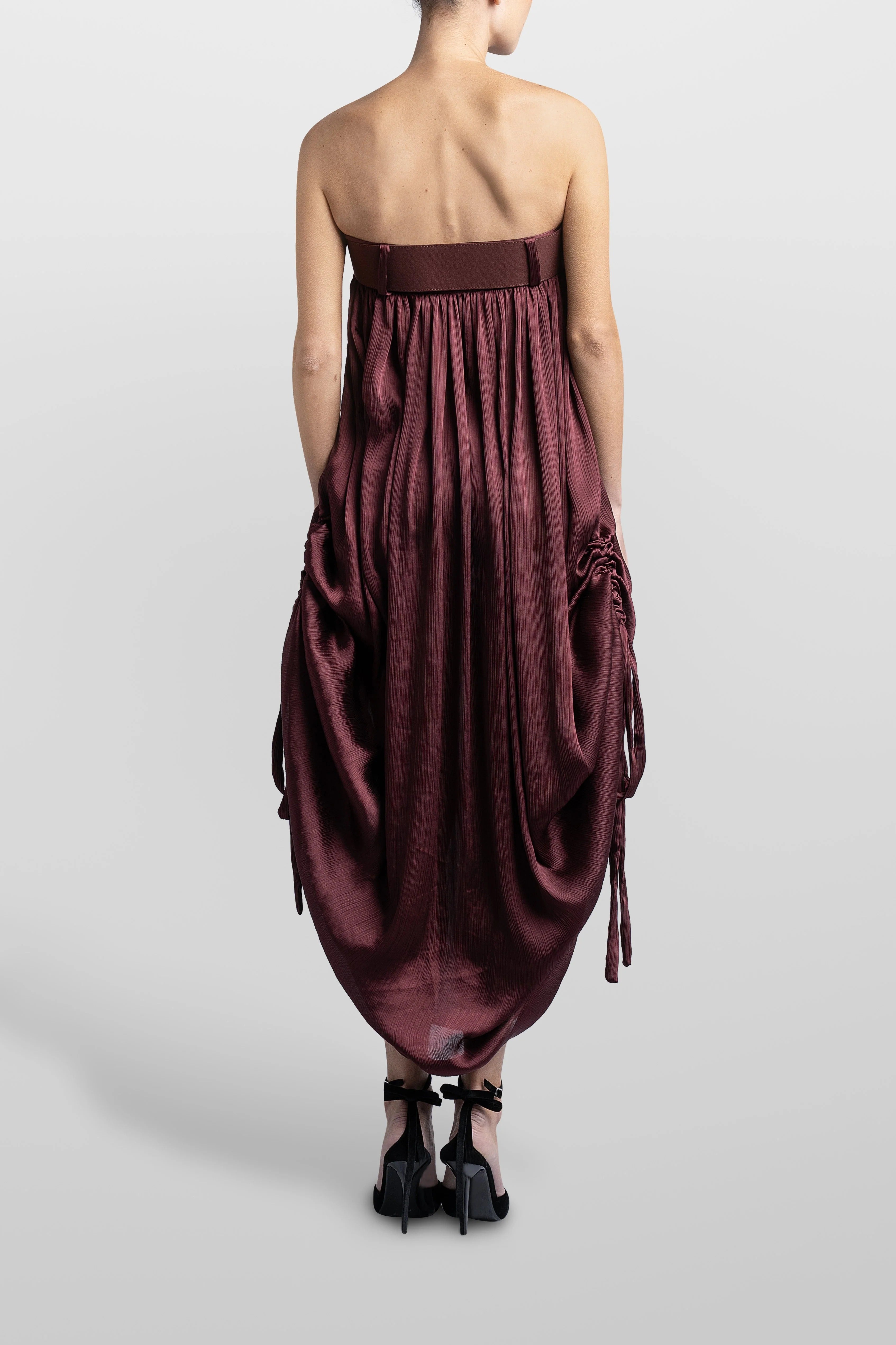 Maxi Vestido Balloon En Textura