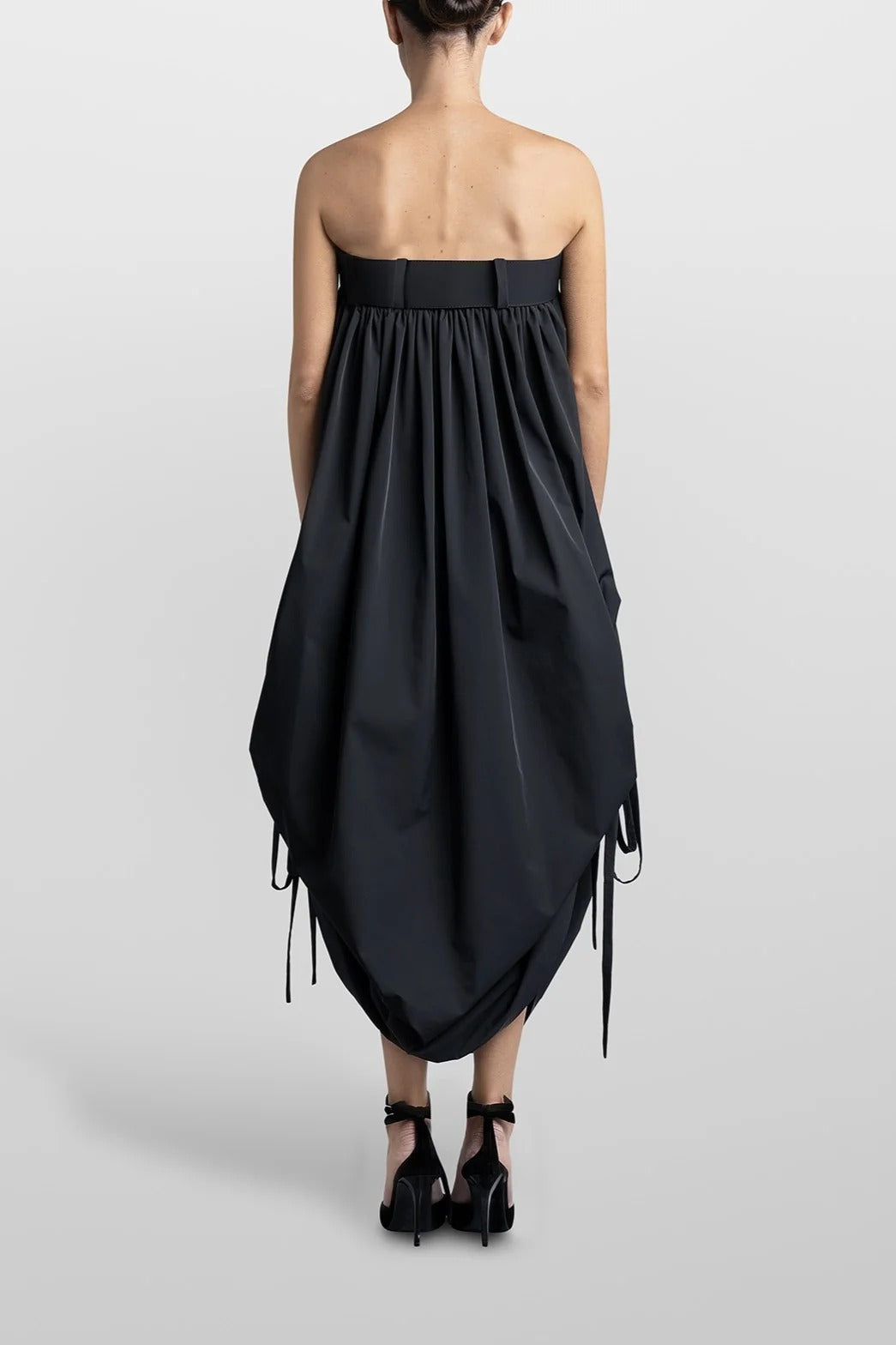 Midi Vestido Balloon Con Cinturon