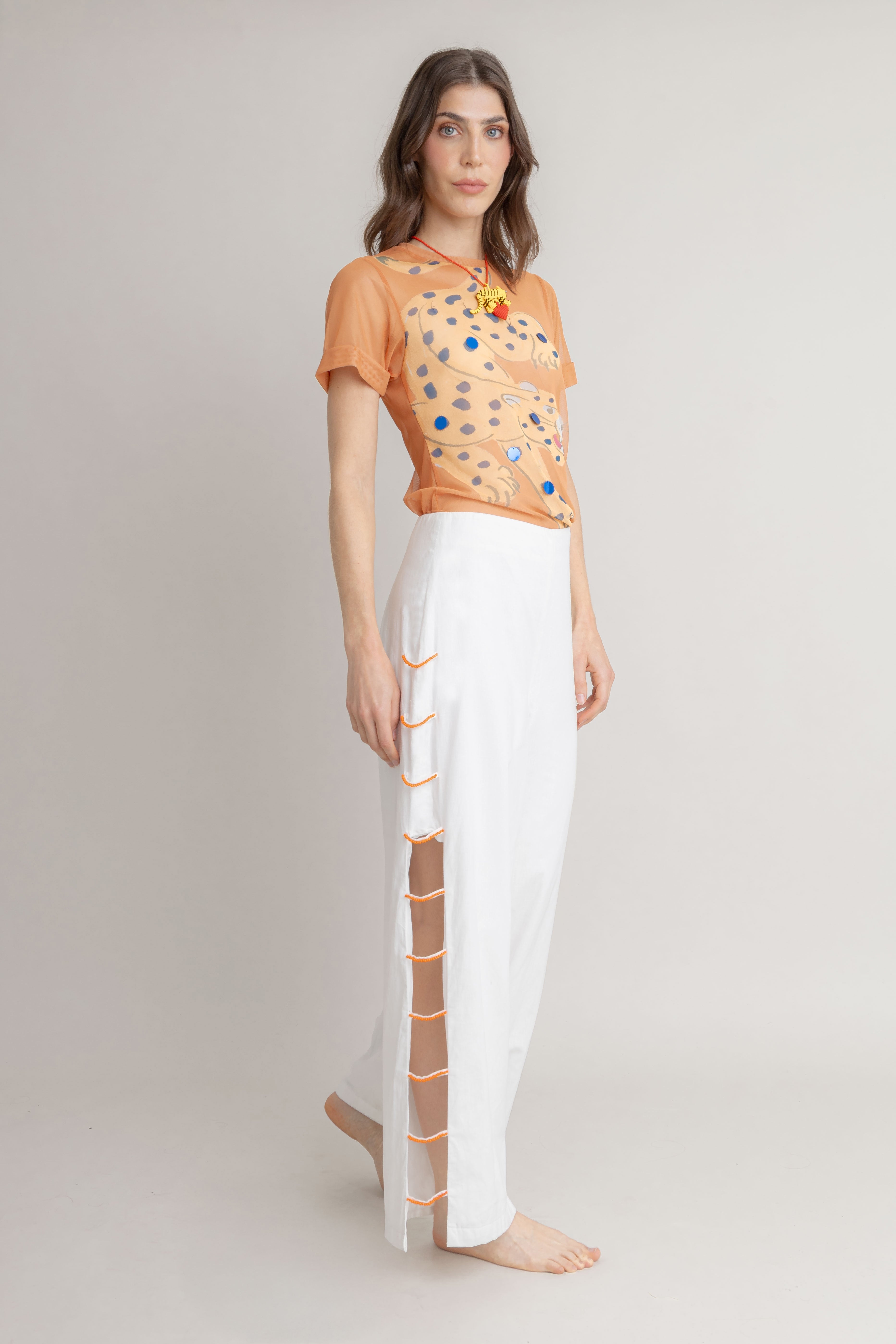 Mesh Tigre VOIE T-SHIRT Malva CO