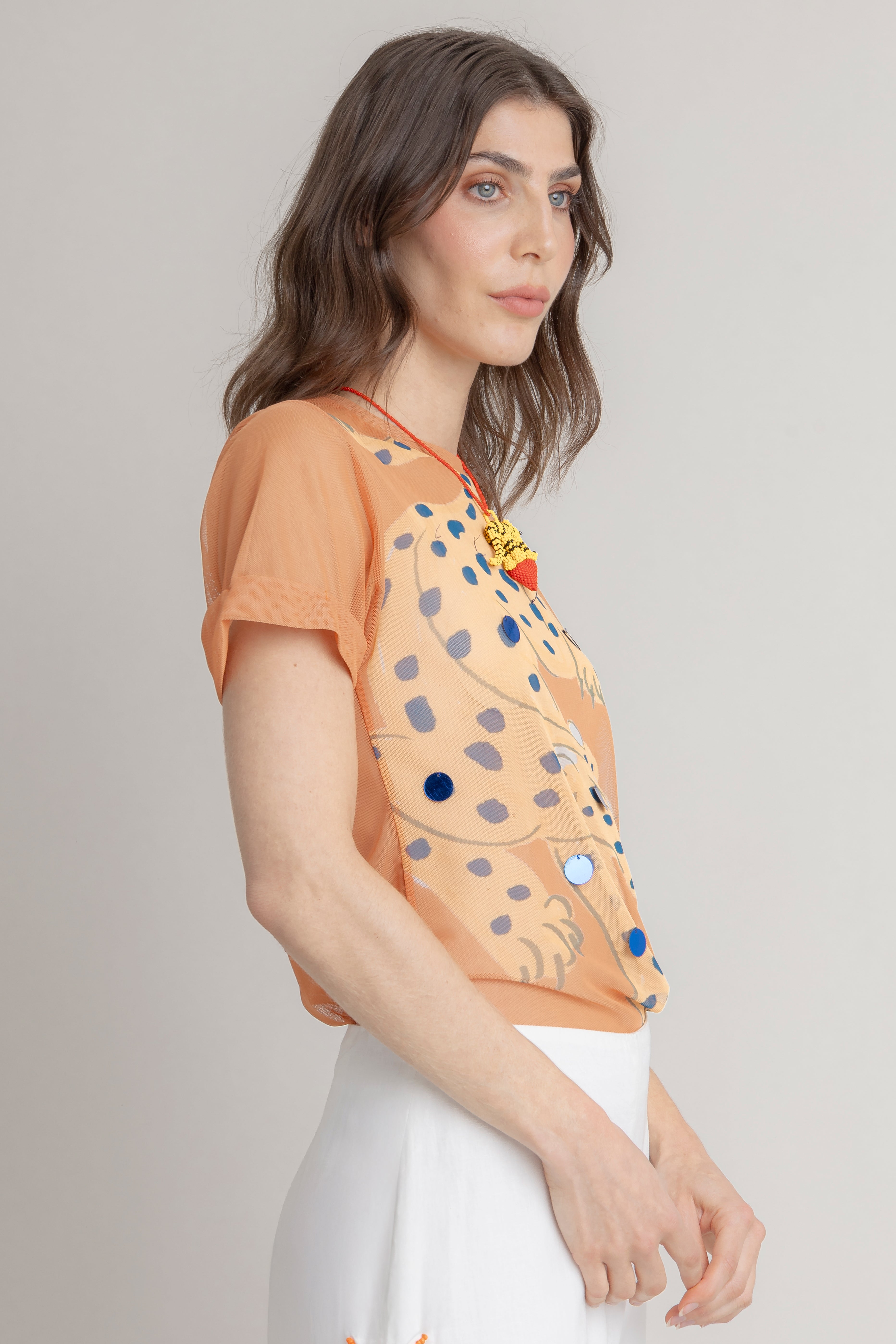 Mesh Tigre VOIE T-SHIRT Malva CO