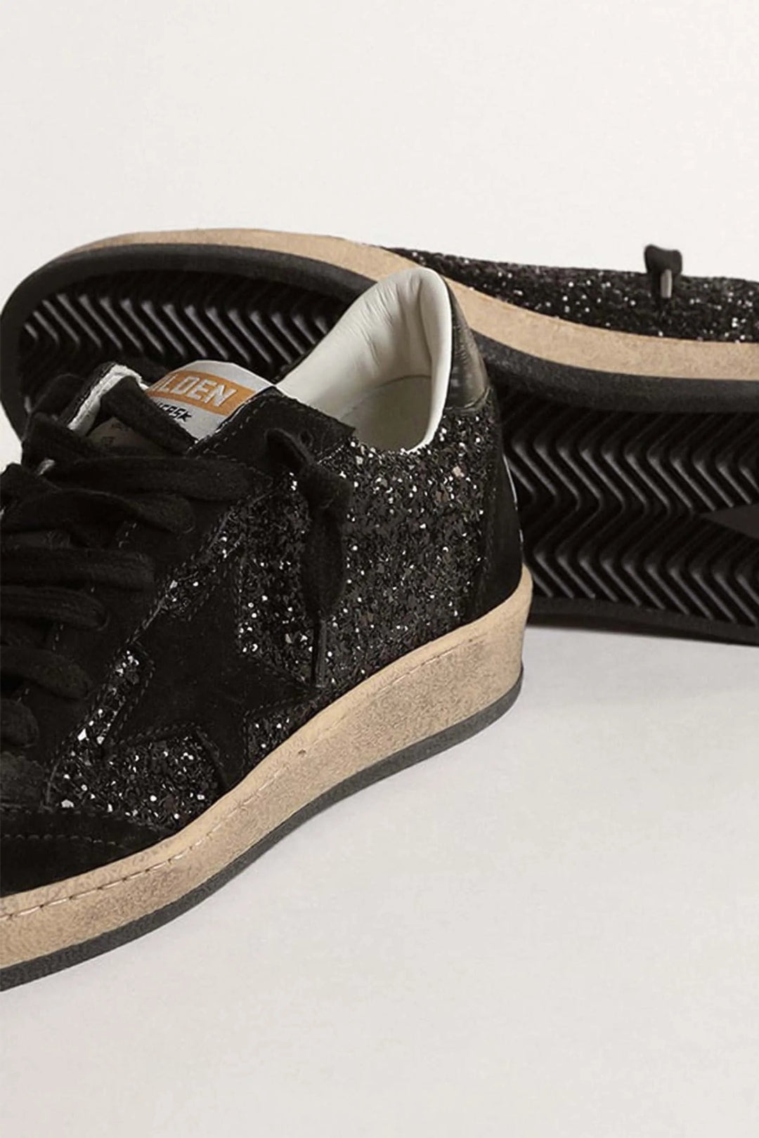 Tenis Golden Goose Ballstar Glitter Tongue Suede Mujer GOLDEN GOOSE TENIS Malva CO
