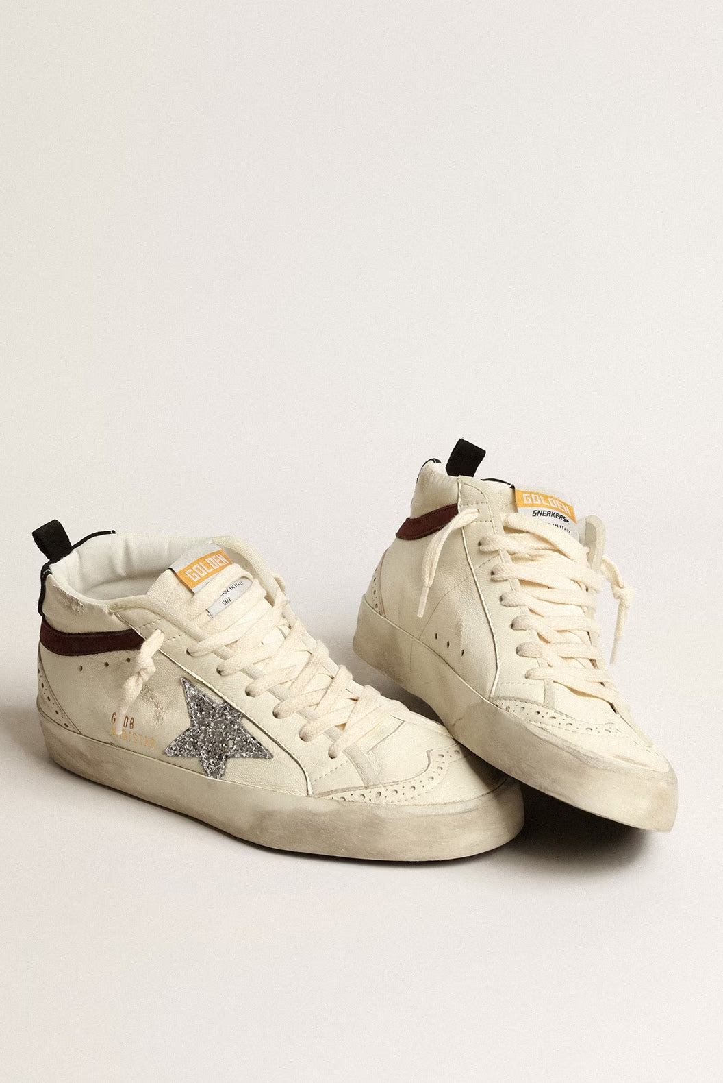 Tenis Golden Goose Mid Star Nappa Leather Glitter Mujer GOLDEN GOOSE TENIS Malva CO