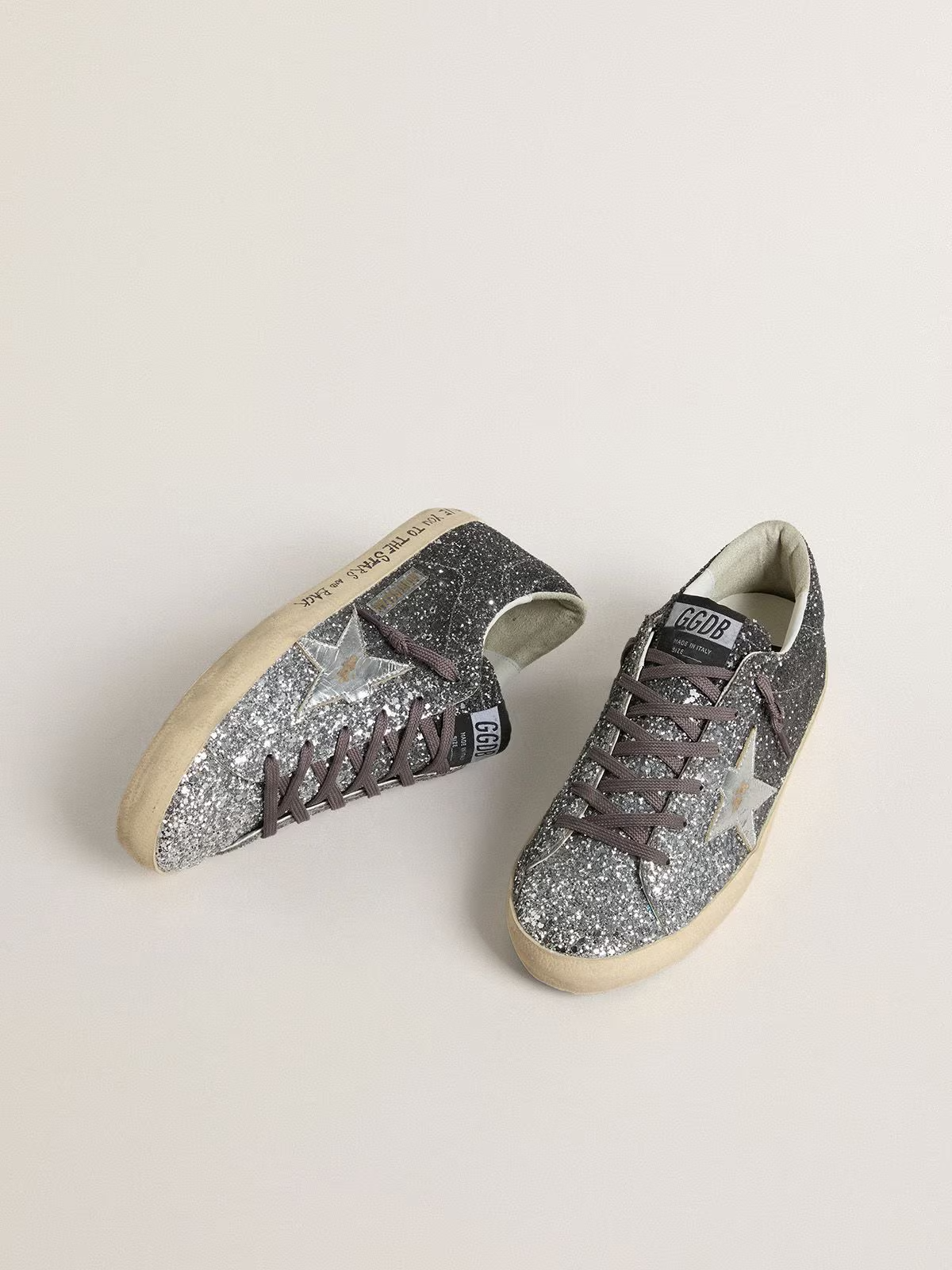 Tenis Golden Goose Super Star Glitter Mujer GOLDEN GOOSE TENIS Malva CO