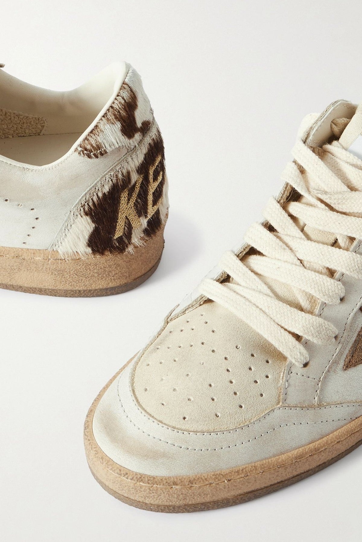Tenis Golden Goose Ballstar Suede Star Horsy Cow Printed Heel Mujer GOLDEN GOOSE TENIS Malva CO