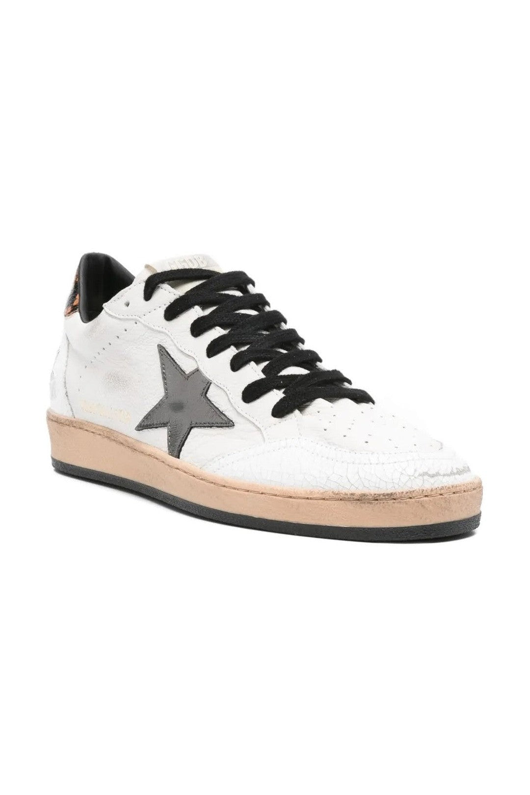 Ballstar Nappa Crack Star Printed Leather Heel GOLDEN GOOSE TENIS Malva CO
