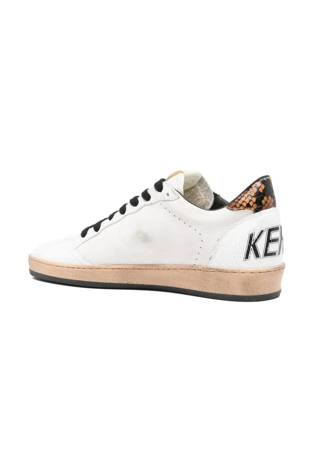 Ballstar Nappa Crack Star Printed Leather Heel GOLDEN GOOSE TENIS Malva CO