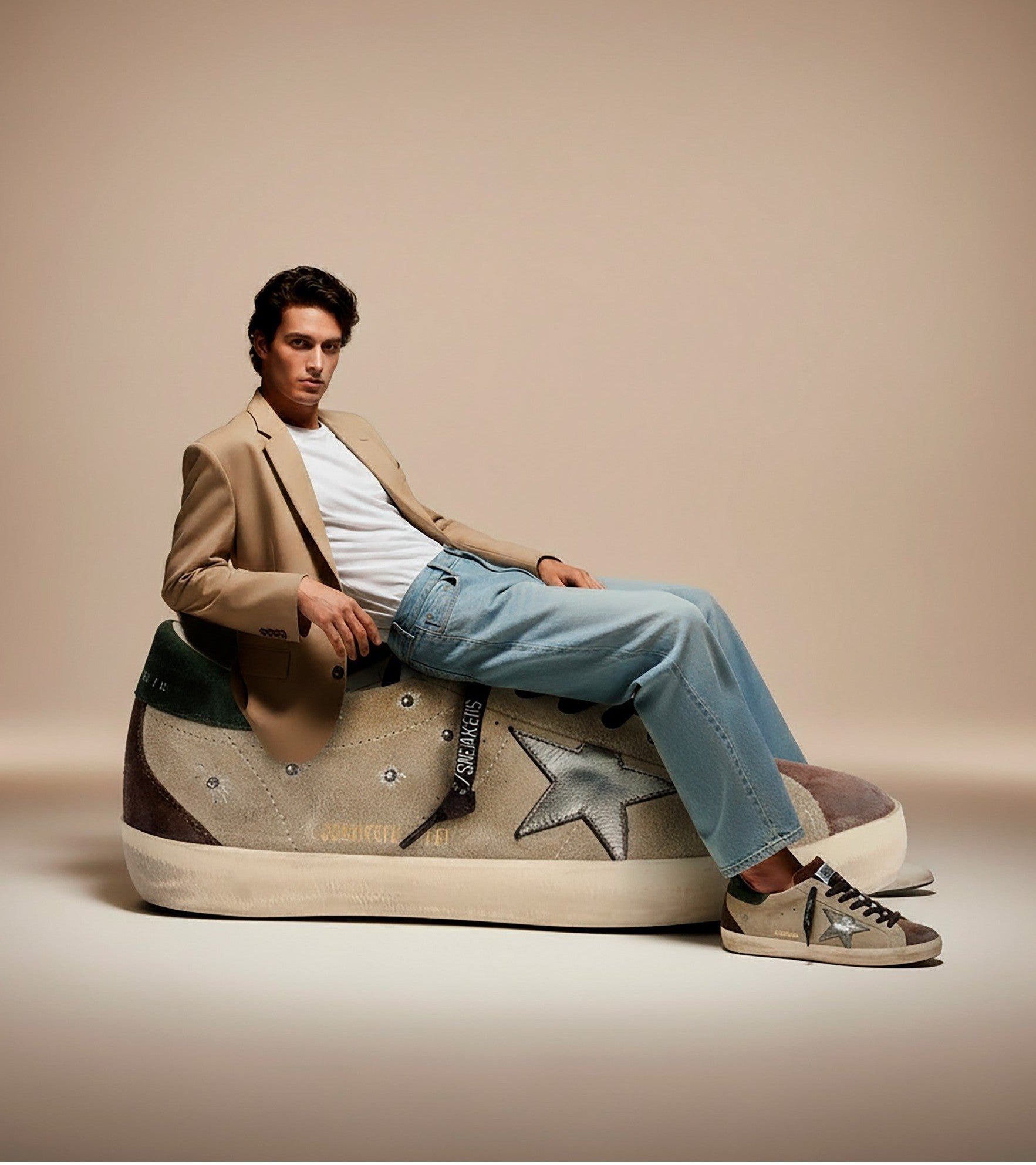 Tenis Golden Goose Super Star Suede Embroidery Laminated Star Hombre GOLDEN GOOSE TENIS Malva CO