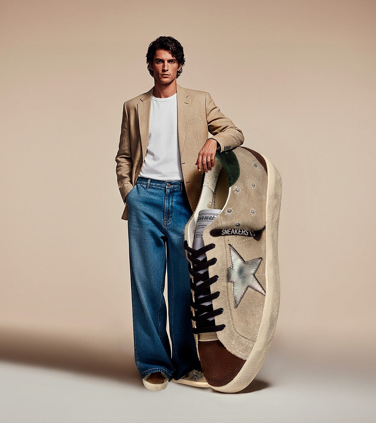 Tenis Golden Goose Super Star Suede Embroidery Laminated Star Hombre GOLDEN GOOSE TENIS Malva CO
