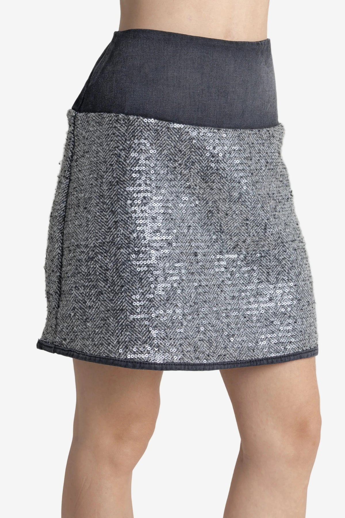 Falda Shiny Tweed