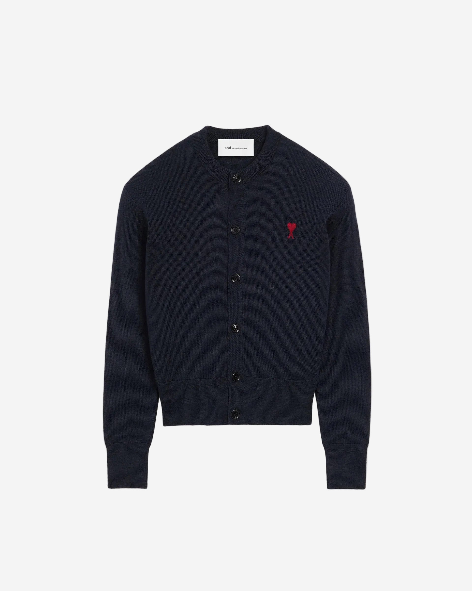 Cardigan Crewneck With Contrasted Ami De Coeur SWEATERS Malva CO