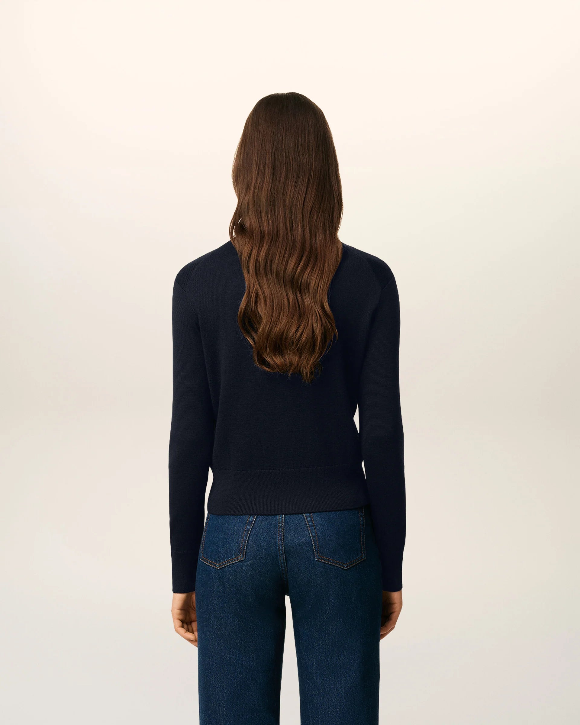 Cardigan Crewneck With Contrasted Ami De Coeur SWEATERS Malva CO