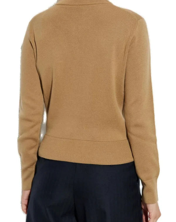 Cardigan Crewneck With Contrasted Ami De Coeur SWEATERS Malva CO