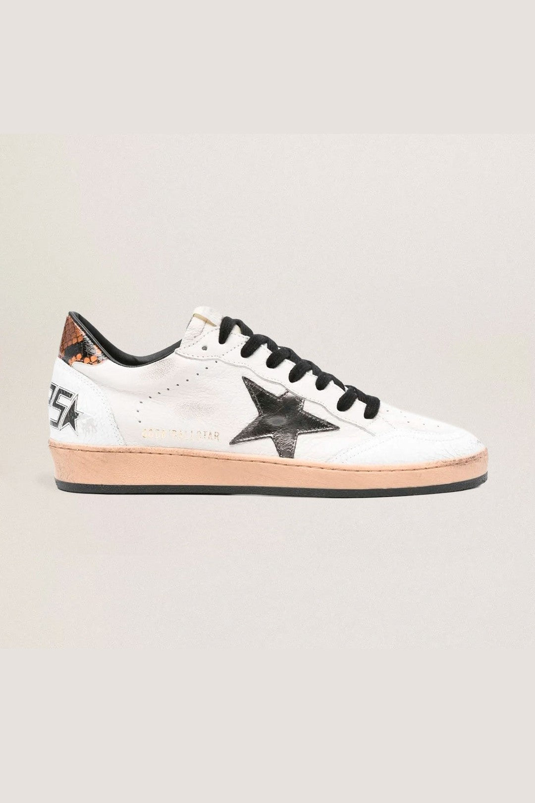 Ballstar Nappa Crack Star Printed Leather Heel GOLDEN GOOSE TENIS Malva CO