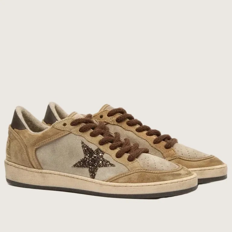 Zapatillas Golden Goose Ballstar Suede Upper Toe Tongue And Spur Glitter
