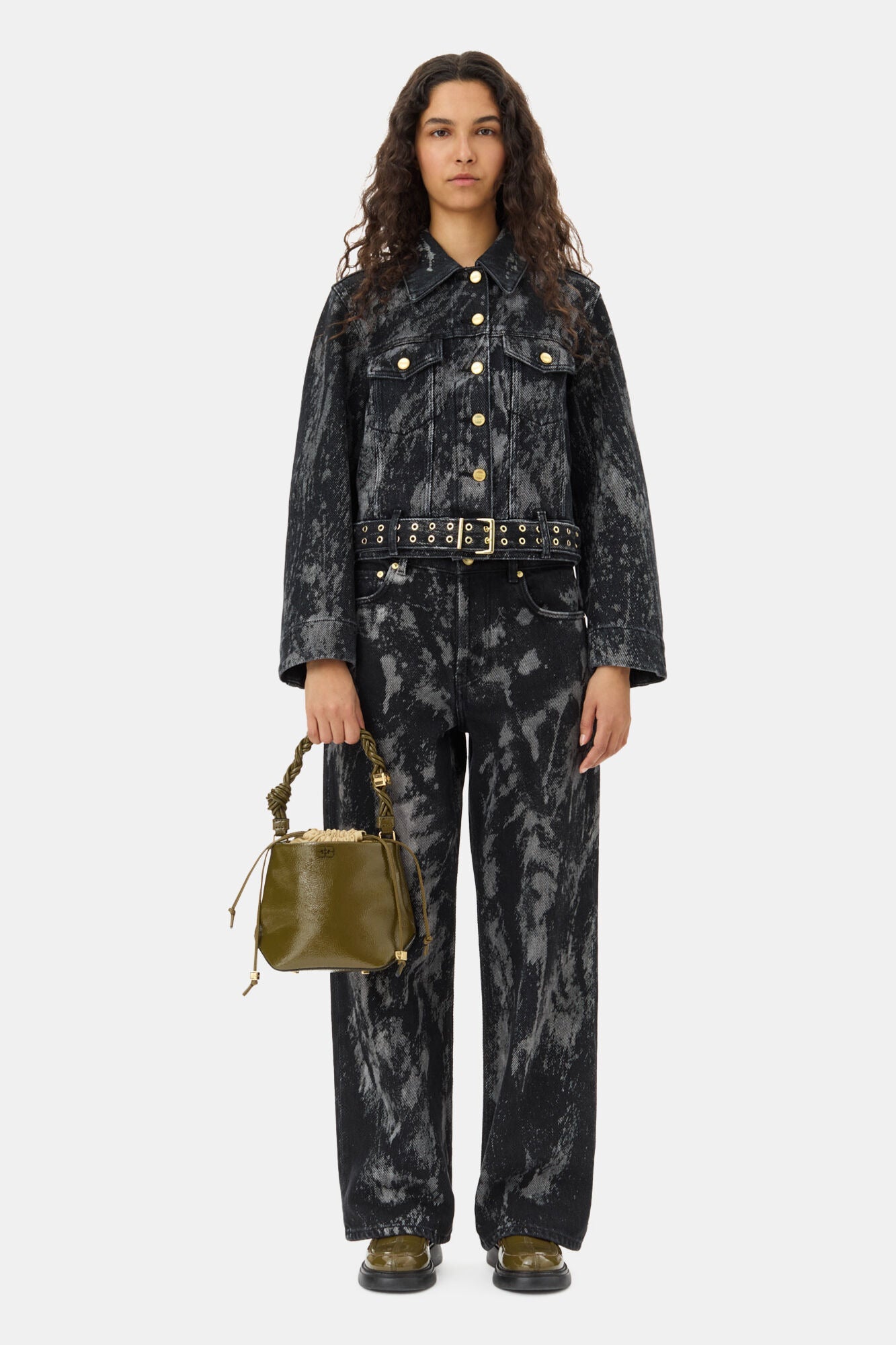 Chaqueta Heavy en Denim Belted