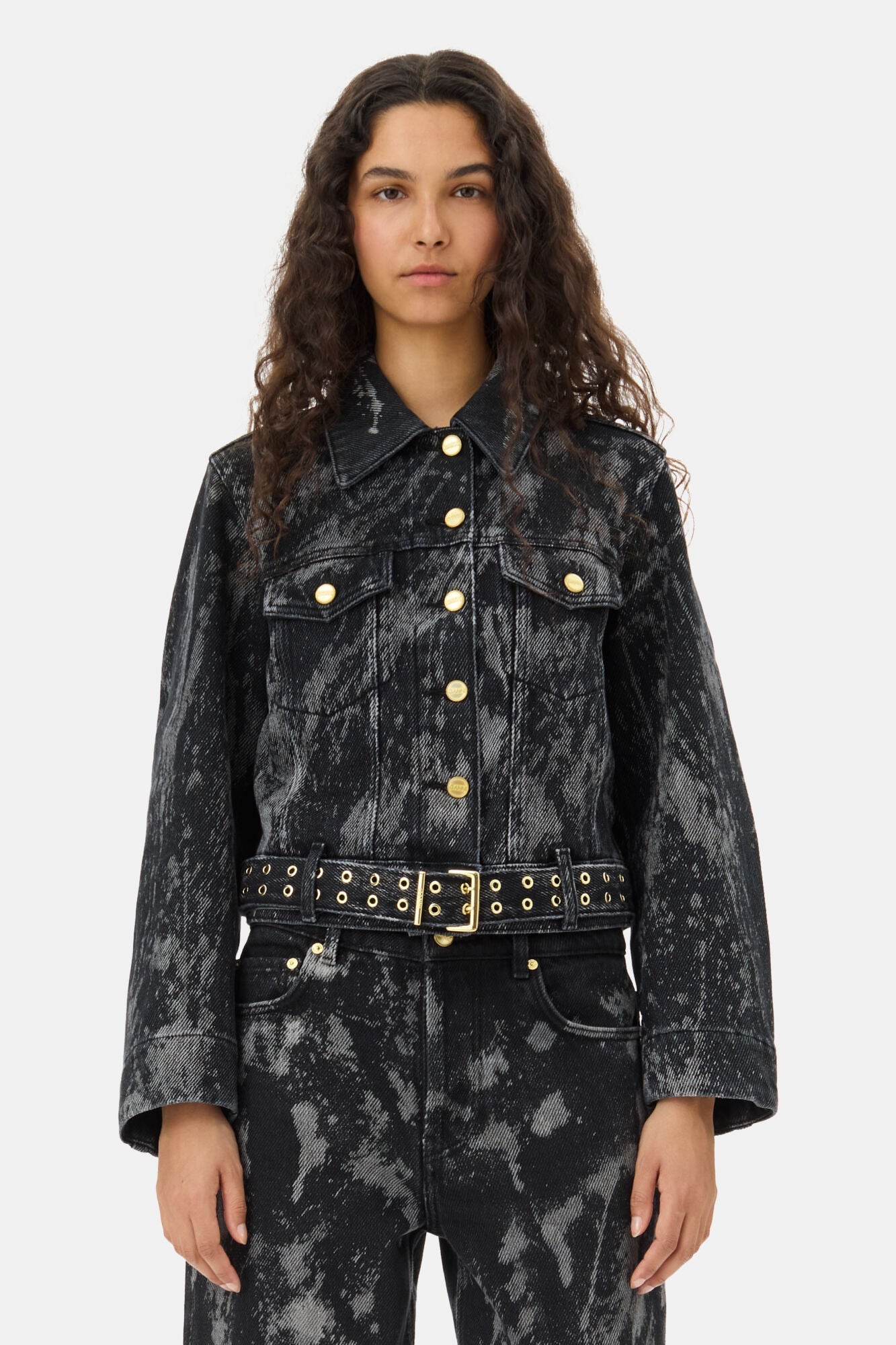 Chaqueta Heavy en Denim Belted