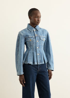 Structured Denim Fitted Jacket