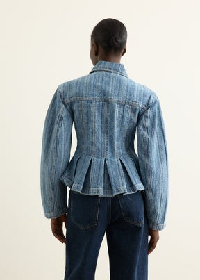 Structured Denim Fitted Jacket