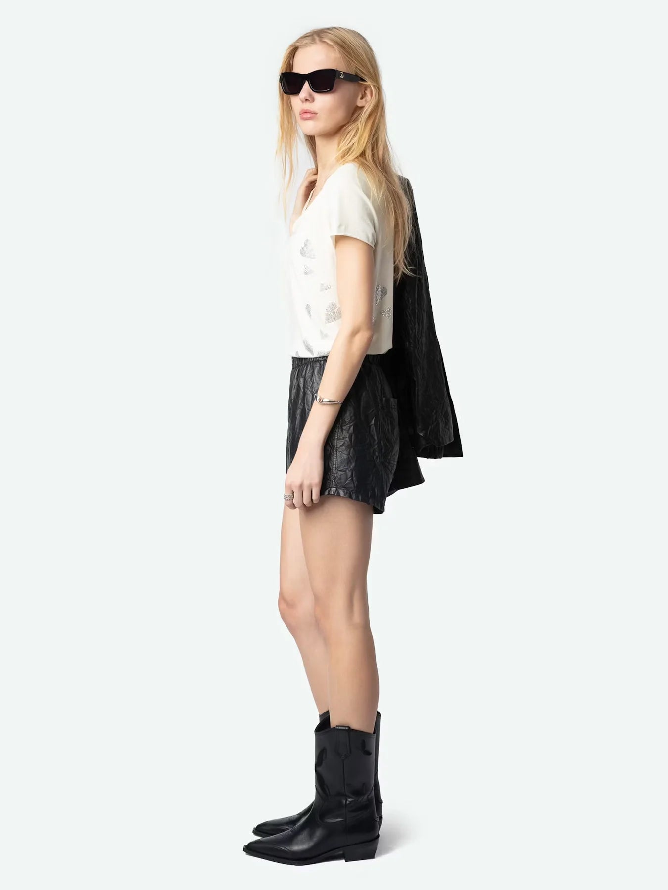 T-Shirt Tunisien Rain Strass ZADIG ET VOLTAIRE T-SHIRT Malva CO