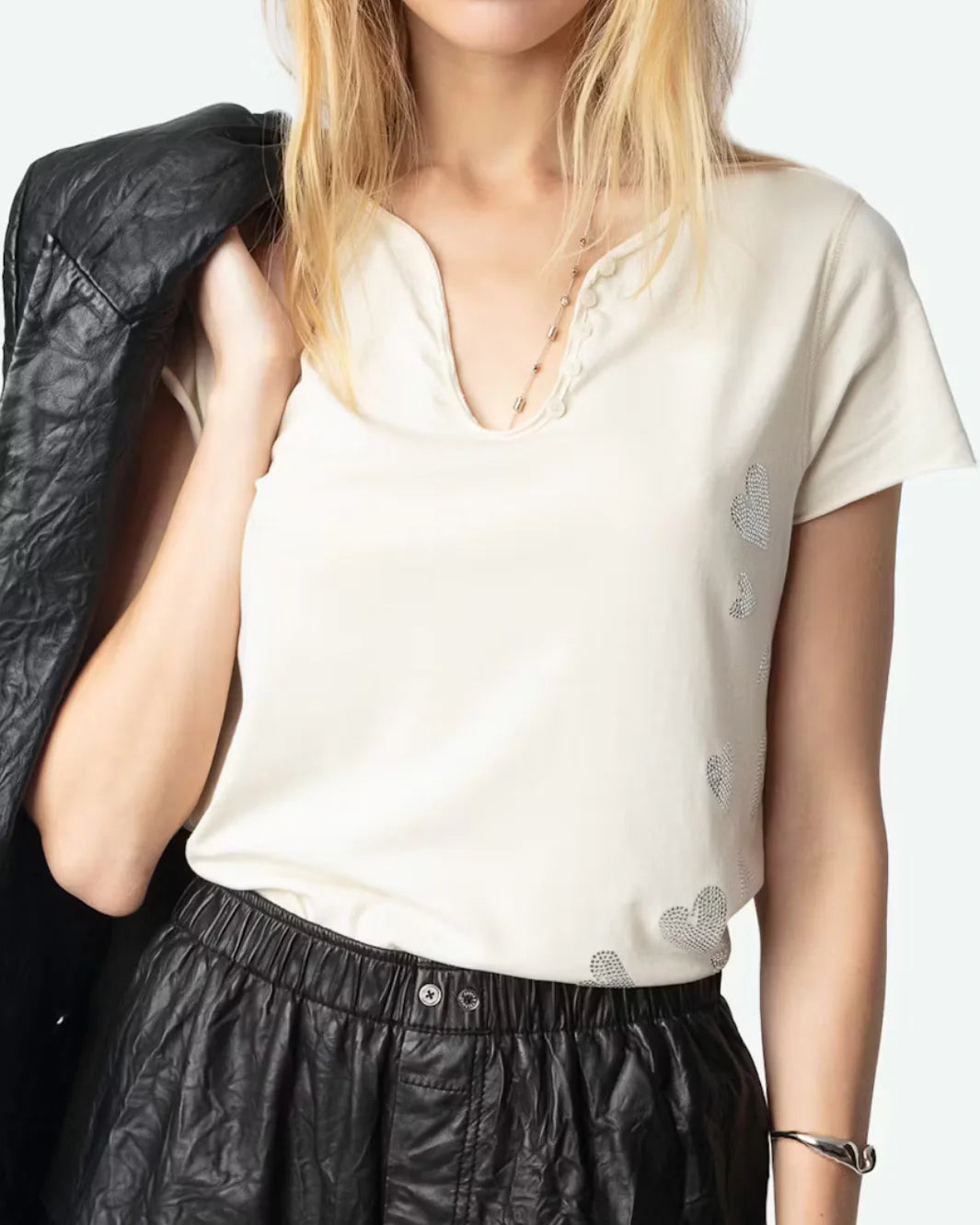 T-Shirt Tunisien Rain Strass ZADIG ET VOLTAIRE T-SHIRT Malva CO