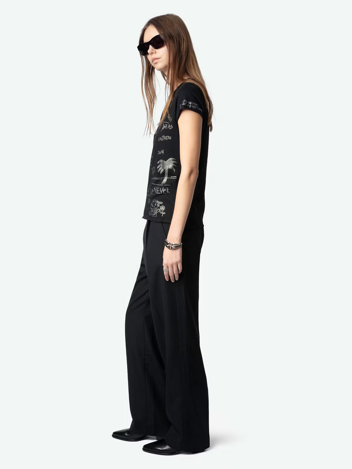 T-Shirt Tunisien Multi Strass ZADIG ET VOLTAIRE T-SHIRT Malva CO