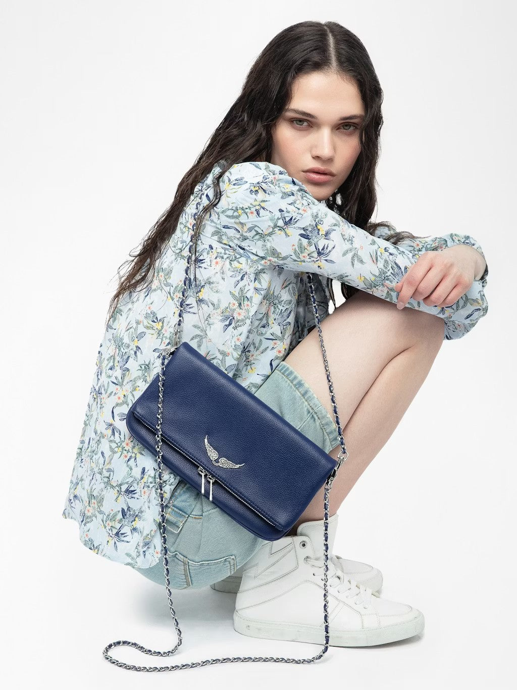 Bolso Rock Grained Leather ZADIG ET VOLTAIRE BOLSOS Y CARTERAS Malva CO