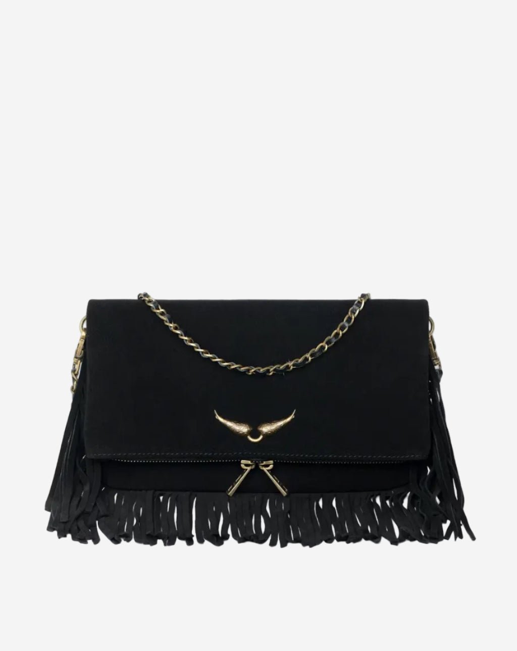 Bolso Rock Suede Fringes ZADIG ET VOLTAIRE BOLSOS Y CARTERAS Malva CO